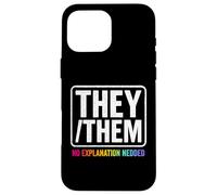 They Them Nonbinary Pride LGBTQ Visibility Queer Equality Case for iPhone 16 Pro Max