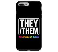 They Them Nonbinary Pride LGBTQ Visibility Queer Equality Case for iPhone 7 Plus/8 Plus