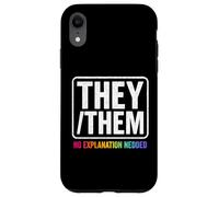 They Them Nonbinary Pride LGBTQ Visibility Queer Equality Case for iPhone XR