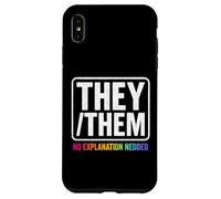 They Them Nonbinary Pride LGBTQ Visibility Queer Equality Case for iPhone XS Max