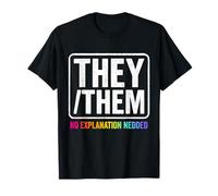 They Them Nonbinary Pride LGBTQ Visibility Queer Equality T-Shirt