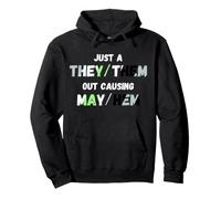 They Them Out Causing Mayhem Agender Pride Pullover Hoodie