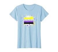 They/Them Pronoun Big They Energy Nonbinary Pride Gender NB T-Shirt, Women, Baby Blue, Small