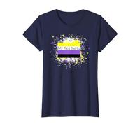 They/Them Pronoun Big They Energy Nonbinary Pride Gender NB T-Shirt, Women, Navy Blue, X-Small