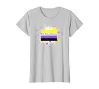 They/Them Pronoun Big They Energy Nonbinary Pride Gender NB T-Shirt, Women, Silver Grey, X-Small