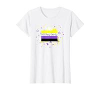 They/Them Pronoun Big They Energy Nonbinary Pride Gender NB T-Shirt, Women, White, Large