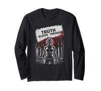 They Tried to Silence her Truth Screaming Horror Halloween Long Sleeve T-Shirt