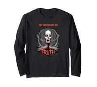They Tried to Silence her Truth Screaming Horror Halloween Long Sleeve T-Shirt