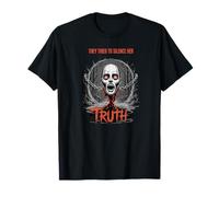They Tried to Silence her Truth Screaming Horror Halloween T-Shirt
