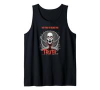 They Tried to Silence her Truth Screaming Horror Halloween Tank Top