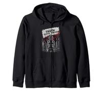 They tried to silence her truth screaming Horror Halloween Zip Hoodie