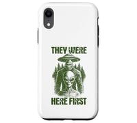 They Were Here First Retro Alien UFO Cryptid Bigfoot Case for iPhone XR