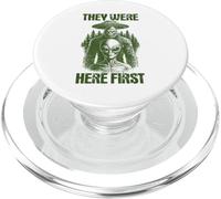 They Were Here First Retro Alien UFO Cryptid Bigfoot PopSockets PopGrip for MagSafe