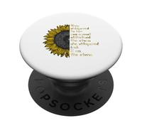 They whispered to her i am the storm Sunflower Lover Girls PopSockets Adhesive PopGrip