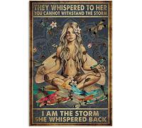 They Whispered To Her You Cannot Withstand The Storm She Whispered Back I Am The Storm Retro Metal Signs Inspirational Quote Sign - Positive Motivational Encouragement 8x12 Inch