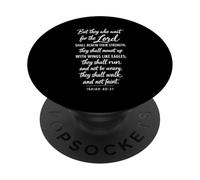 They Who Wait For The Lord Scripture Faith Pray Isaiah 40:31 PopSockets Adhesive PopGrip