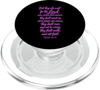 They Who Wait For The Lord Scripture Faith Pray Isaiah 40:31 PopSockets PopGrip for MagSafe