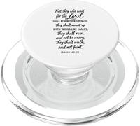 They Who Wait For The Lord Scripture Faith Pray Isaiah 40:31 PopSockets PopGrip for MagSafe