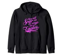 They Will Soar On Wings Like Eagles Isaiah 40:31 Scripture Zip Hoodie
