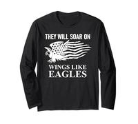 They Will Soar Wings Like Eagle Christian Isaiah 40:31 Bible Long Sleeve T-Shirt
