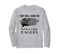 They Will Soar Wings Like Eagle Isaiah 40:31 Bible Christian Long Sleeve T-Shirt