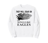 They Will Soar Wings Like Eagle Isaiah 40:31 Bible Christian Sweatshirt