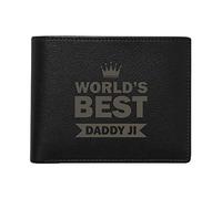 TheYaYaCafe World Best Daddy Ji Men's Leather Wallet - President Black Fathers Day, President Black
