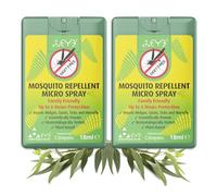 THEYE, Mosquito Repellent Spray, Mini Travel Portable Natural Insect Repellent with Citriodiol, DEET-Free Bug Spray for Body, 2 x 18ml