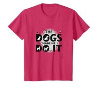 They're Eating The Dogs Made Me Do It - Funny Pet Humor T-Shirt, Kids, Red Heather, 3 Years