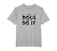 They're Eating The Dogs Made Me Do It - Funny Pet Humor T-Shirt, Men's Big and Tall, Heather Grey, 3X Tall