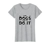 They're Eating The Dogs Made Me Do It - Funny Pet Humor T-Shirt, Women, Heather Grey, XL