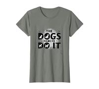 They're Eating The Dogs Made Me Do It - Funny Pet Humor T-Shirt, Women, Olive Heather, XS