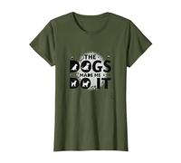 They're Eating The Dogs Made Me Do It - Funny Pet Humor T-Shirt, Women, Olive, L