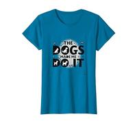 They're Eating The Dogs Made Me Do It - Funny Pet Humor T-Shirt, Women, Sapphire, M