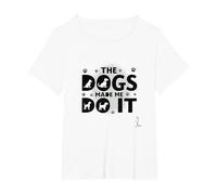 They're Eating The Dogs Made Me Do It - Funny Pet Humor T-Shirt, Women's Plus, White, 3X