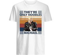 They're Only Noodles Michael Vintage Mens T-Shirt Cotton Unisex Tee White Tops L