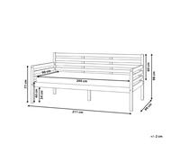 Beliani Daybed Wood Theza 90 X 200 Cm (Eu Single) Natural