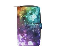 THGJK Long Leather Wallet Vibrant Color Images Printed Passcase Zipper Small Wallet Credit Card Wallet Coin PocketKey Bag Holiday Gifts Unisex, style, 19.7x11x3.5cm, Modern