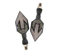 THGKL Turn signal light 2PCS/lot Universal Motorcycle Turn Signals Light Tail Arrow Lights Rear Motorbike Accessories(Black- Silver)