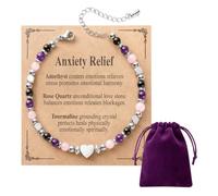 Thhiit Crystal Bracelet for Women, Adjustable Healing Gemstone for Ladies | Gemstone triple, new beginnings, good luck, empath friendship birthday jewellery gift for her girls friends daughter mum