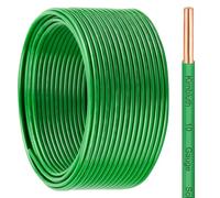 THHN Wire 10 Gauge 100 FT OFC Electrical Wire, 10 AWG Solid Copper Wire Rated up to 600V Building Wire Nylon Jacket for Residential, CNC, Ground, Industrial (10 Gauge, Green)