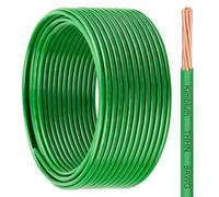 THHN Wire 10 Gauge 50 FT 3 Conductors Copper Wire Black White Green, 10/2 AWG Copper Wire with Ground 600V Building Wire Nylon Jacket for Residential, CNC, Ground, Industrial