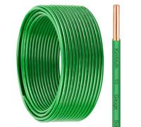 THHN Wire 10 Gauge 75 FT OFC Electrical Wire, 10 AWG Solid Copper Wire Rated up to 600V Building Wire Nylon Jacket for Residential, CNC, Ground, Industrial (10 Gauge, Green)