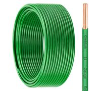 THHN Wire 14 Gauge 75 FT OFC Electrical Wire, 14 AWG Solid Copper Wire Rated up to 600V Building Wire Nylon Jacket for Residential, CNC, Ground, Industrial (14 Gauge, Green)