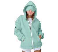 ThiCc Airplane Mode Travel Hoodie - Women's Oversized Comfy Long Sleeve Full Zip Pullover Sweatshirt with Hidden Pocket for Airport Lounge Daily Use Streetwear (Green,M)