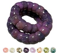 ThiCc Bodhi Beads Bracelet for Anxiety Relief - Gradual Color Hand-Rolled Meditation Wrist Mala Zen Fidget Stress Relief Spiritual Jewelry Gift for Women Men Yoga Mindfulness (Grape Purple)