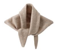ThiCc Knitted Triangle Scarf for Women - Y2k Pure Color Wool Blend Shawl Warm Neck Warmer Headscarf Neck Cover High-End Aesthetic Cozy Scarf for Fall Winter Cottagecore Accessories (Khaki)