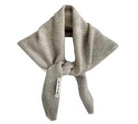 ThiCc Knitted Triangle Scarf for Women - Y2k Pure Color Wool Blend Shawl Warm Neck Warmer Headscarf Neck Cover High-End Aesthetic Cozy Scarf for Fall Winter Cottagecore Accessories (Light Grey)