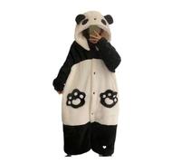 ThiCc Wearable Panda Blanket Hoodie for Adults - Oversized Cute Plush Coral Fleece Pajama Robe Soft Warm Onesies Winter Sleepwear Loungewear for Men Women Cozy Home Nights (M)