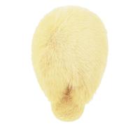 ThiCc Women's Cozy Faux Fur House Slippers - Fluffy Plush Solid Color Closed Toe Flat Warm Slipper Shoes Non-Slip Sole Slip on For Home Bedroom Indoor Outdoor Winter Comfort (Yellow,42-43)